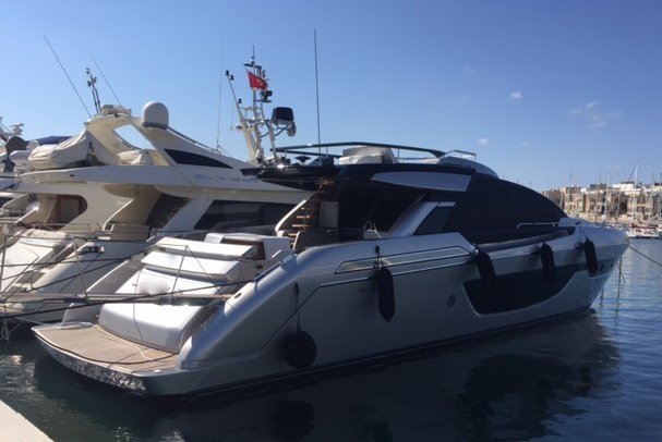 A big welcome to Malta for this awesome <a href="/RivaYacht/">Riva Yacht Official</a> 76 Perseo motor yacht undergoing registration in Malta by Oceanskies Malta #Malta