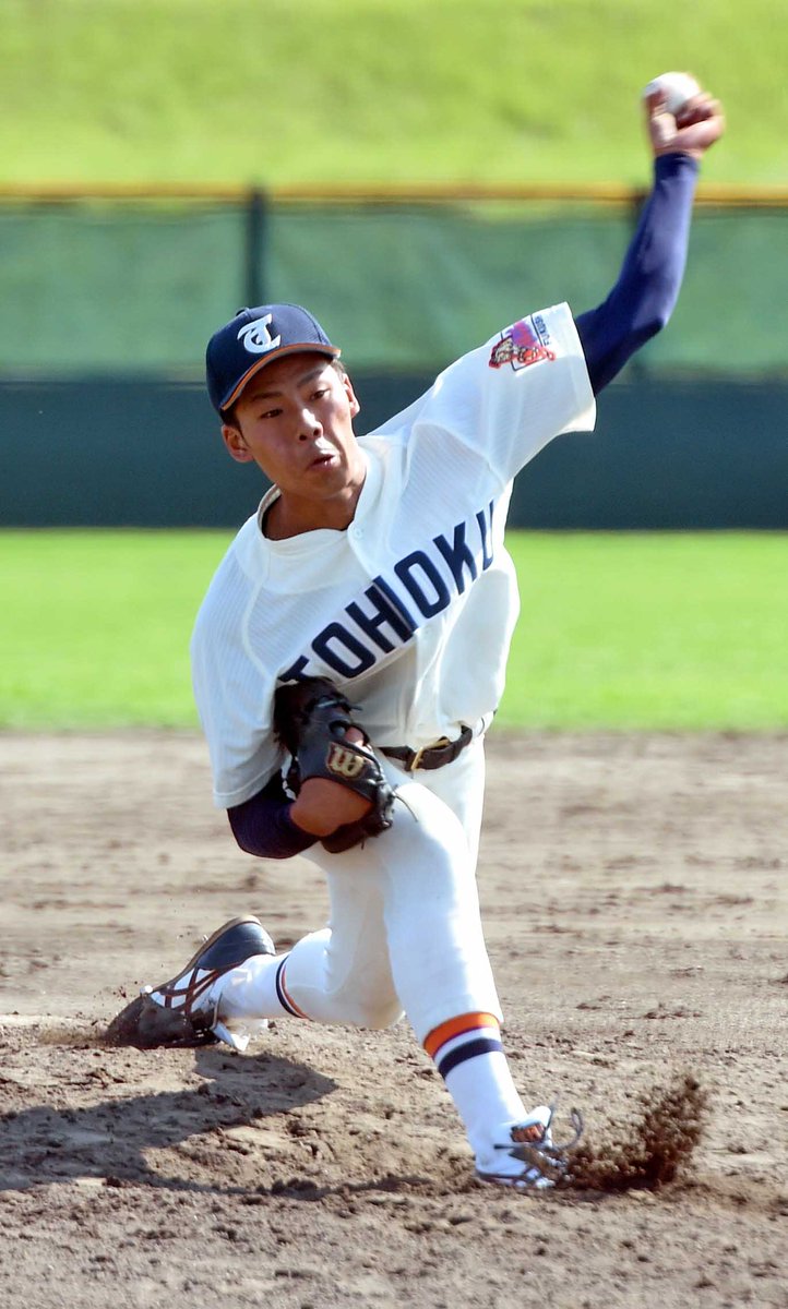 nikkan_tohoku's tweet photo. #仙台６大学野球　 #東北福祉大 が #仙台大 を３―０で下して１勝１敗とし２季ぶり68度目の優勝に逆王手をかけた。先発した最速１４９㌔左腕の山野太一（１年＝＃高川学園）が８回４安打12奪三振無失点と、これでリーグ戦4連勝の強心臓ルーキーは「今日は負けられない試合だった」 https://t.co/YGIQxdXPDJ
