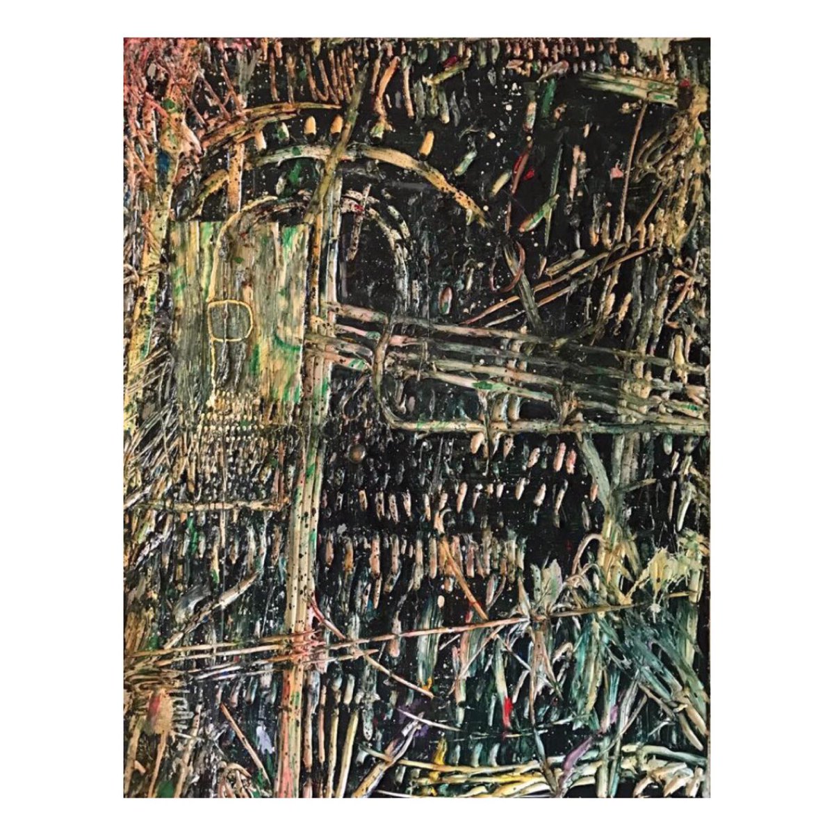 Finished piece| Untitled, Acrylic on canvas 180 x 140 cm 2017  Photo by Pernille Sandberg #allanbestle #bestle #art #berlin #painting #green