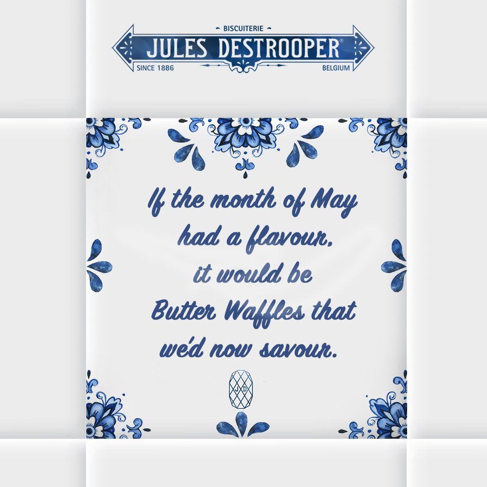 If the month of May had a flavour,
it would be Butter Waffles that we’d now savour. 😉  #julesdestrooper #cookies #biscuits #belgianfoodie
