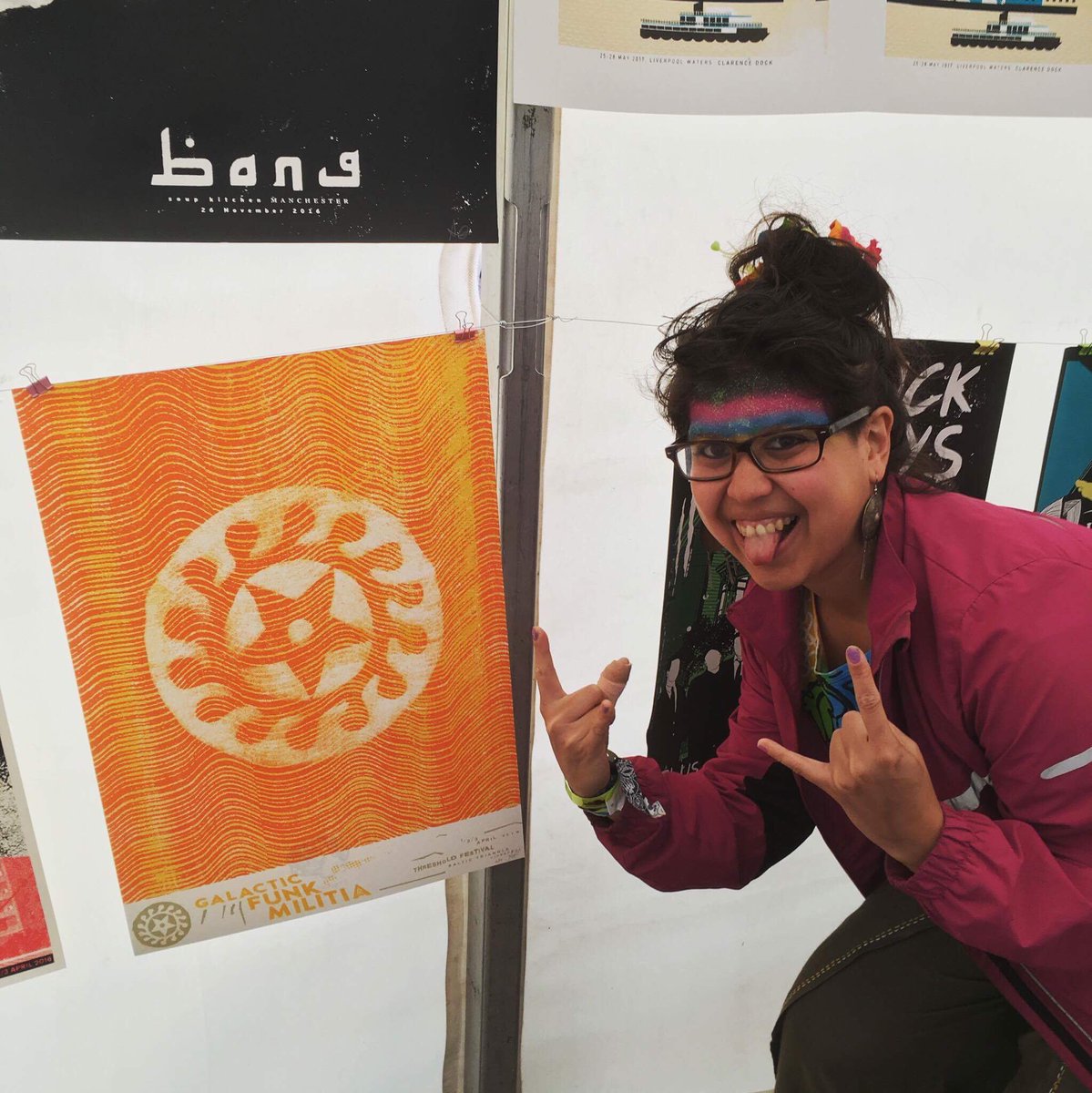 LoumaSax's tweet photo. #funkface next @GalFunkMilitia poster from @ThresholdFest 6 at @SoundCity 2017 #highfive to @EmilioPinchi for taking the pic #pow #WOAB https://t.co/ftSeEUjIIC