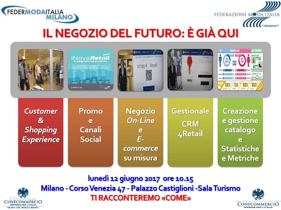 Il 12 giugno a Milano Federmodamilano presenta il progetto INovaRetail
intimoretail.it/news/leggi?id_… <a href="/FederModaItalia/">FederModaItalia</a> <a href="/MassimoTorti/">Massimo Torti</a> <a href="/Disignum/">Disignum Srl</a>