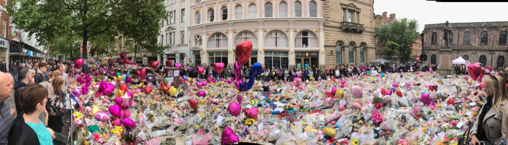 So this is the sea of flowers 🌺 in St Anns Sq - not much else to say - very emotional