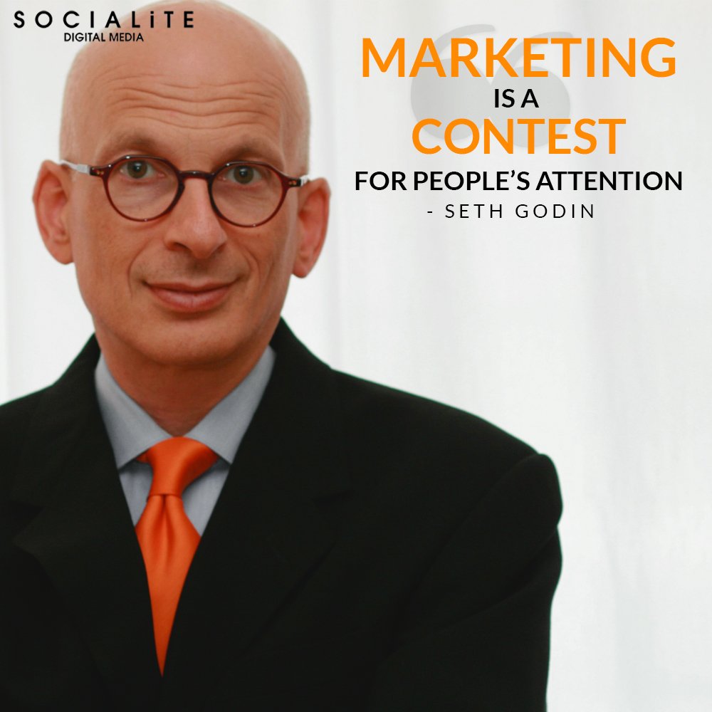 socialiteDM's tweet photo. #MondayMotivation
Marketing is a contest for people''s attention. https://t.co/Rvj2UPG4JT