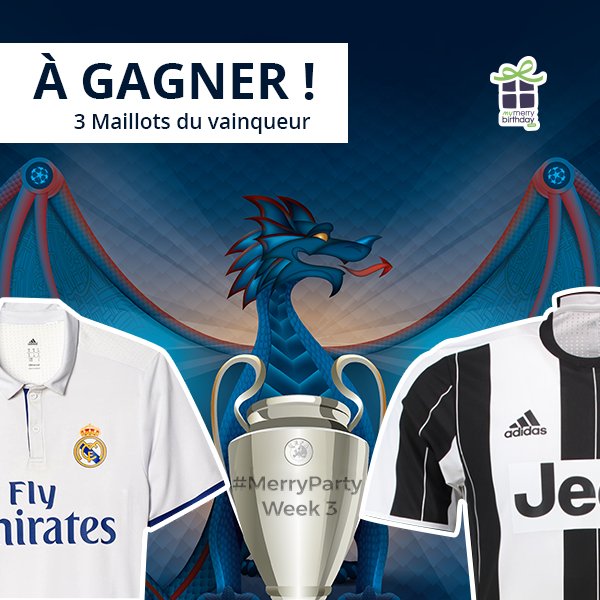 mymerrys's tweet photo. #MerryParty Week 3🎉
3 maillots de la #LDC à gagner⚽️
➡️https://t.co/1NFYIFQmEo
💚 + RT pour doubler tes chances ! #JeuConcours #Concours https://t.co/obYu9PYHPX