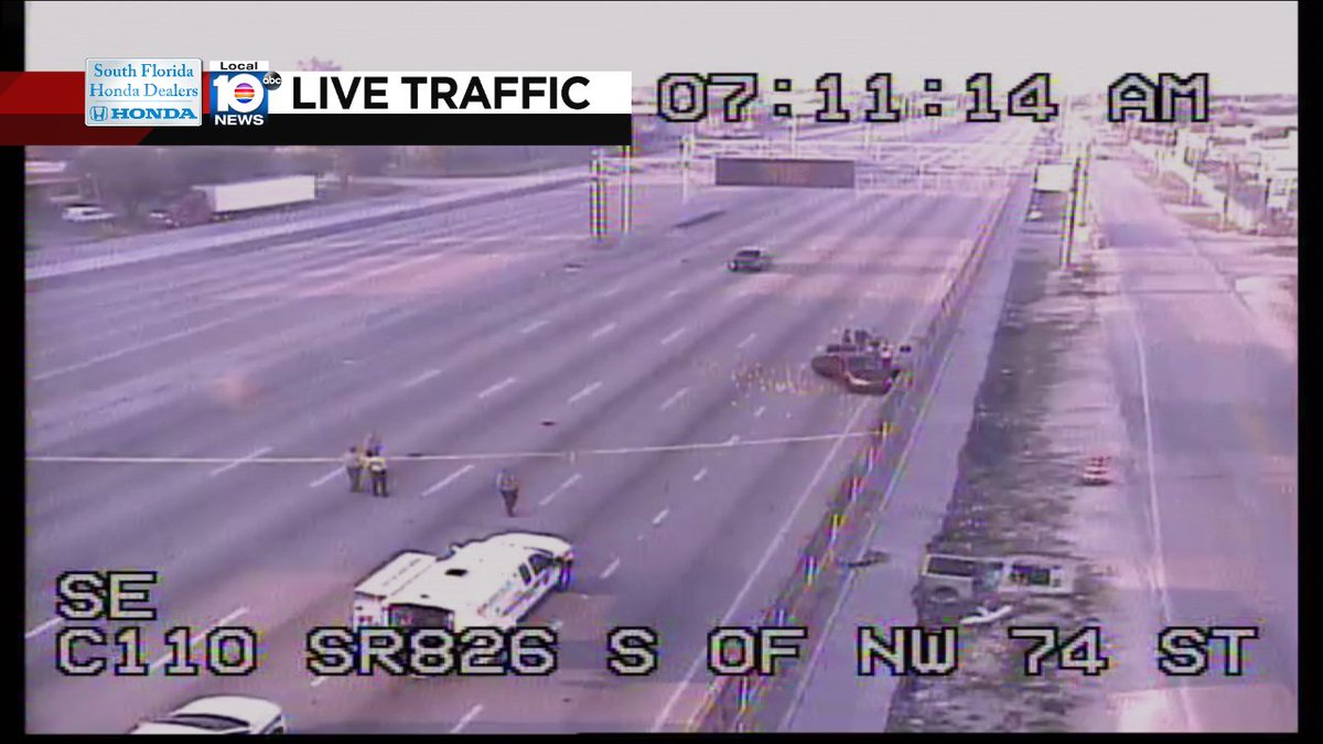 SR-826 NB/SB CLOSED from Okeechobee Rd - NW 58th St #trafficalert https://t.co/TWPClFq1Ea