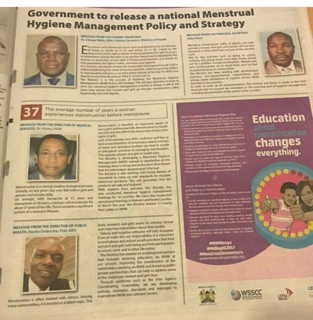 Wwangechi_leah's tweet photo. Has kenya ran out of women?How can a group of men alone be at the helm of steering a nation policy on menstruation. https://t.co/7wszl6k3nH