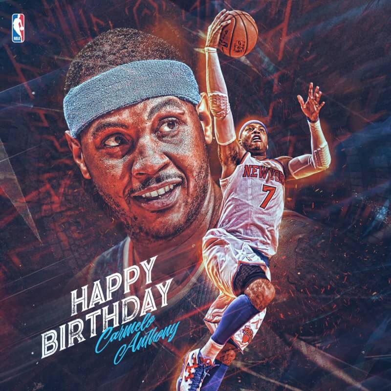   33                  Happy 33rd Birthday, Carmelo Anthony !!!!!!!!!   