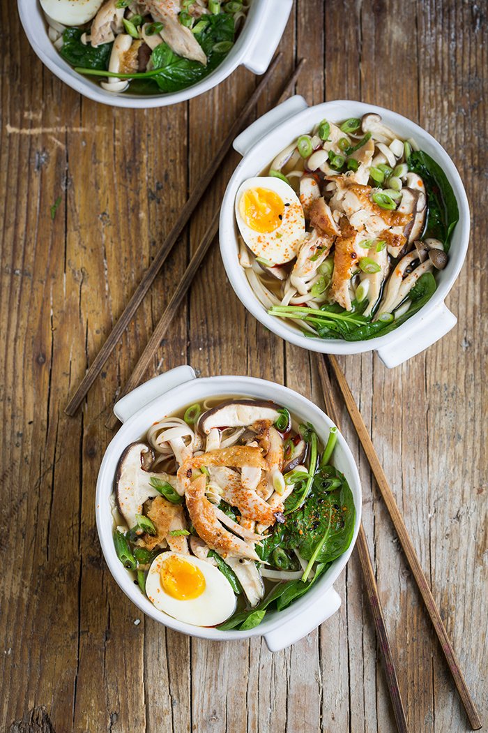Easy miso ramen recipe with roast chicken, mushrooms and spinach:

bit.ly/2sdQIDf