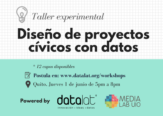 PulsanteOrg's tweet photo. Amigos de Quito no se pierdan el Taller experimental para Diseño de proyectos cívicos @datalat Jueves 1/6 de 17 a 20 https://t.co/0cYx3R0E69 https://t.co/iuznpJprI4