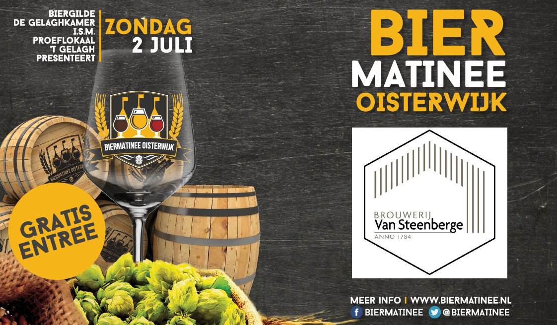 De 18e deelnemer aan het Biermatinee: Brouwerij Van Steenberge! #Biermatinee #Oisterwijk