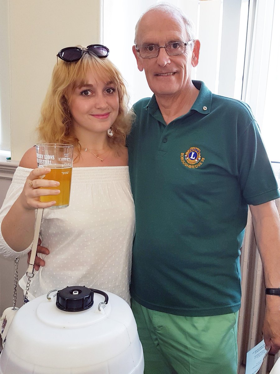 Always happy to help each other out especially when food and drink are involved.  Lions James and Graham at Wetherby Lions Beer Festival.