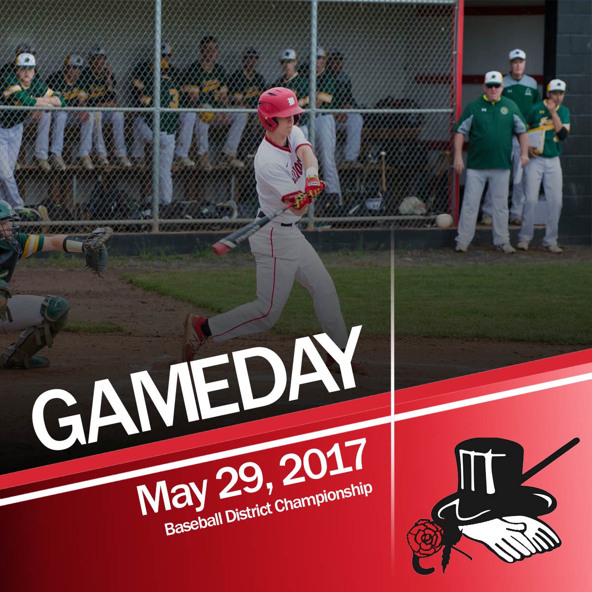 WAHSwasd's tweet photo. Rise and shine Millionaire Nation!  The @MillionaireBase team plays for the district championship today at 5:00pm.  #onlyatwahs 🍒🎩 https://t.co/y4cKyeT0Go