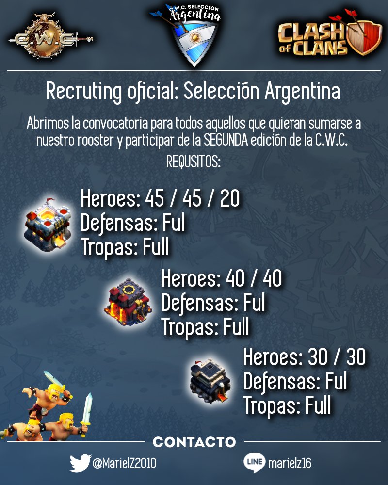 Sel. Argentina de Clash of Clans tweet media