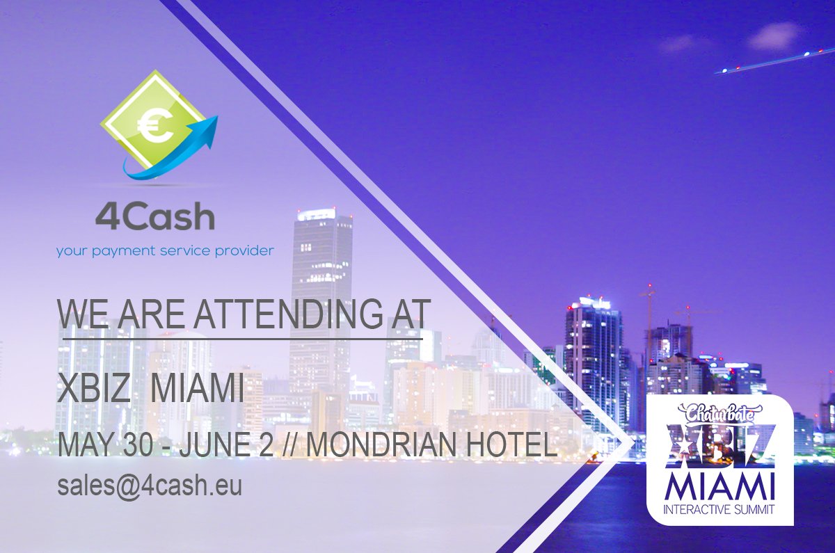 Psp4cash's tweet photo. We had #fantastic time @XBIZ in LA and we can't wait to catch up with familiar faces from the industry in #Miami again! #XBIZmiami #4Cash https://t.co/wSSYImeXqd