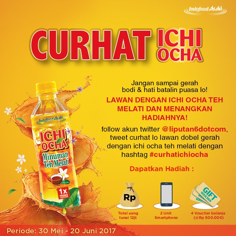 Ga perlu khawatir gerah karena kamu bisa dapat hadiah di #CurhatIchiOcha! Yuk ikutan, gampang banget caranya!