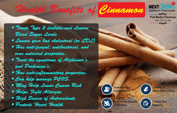 NextDoorLab's tweet image. Health Benefits of Cinnamon #healthy #healthtips #healthcare #healthyfood #NextDoorLab 
Read more health tips: nextdoorlab.com/blog