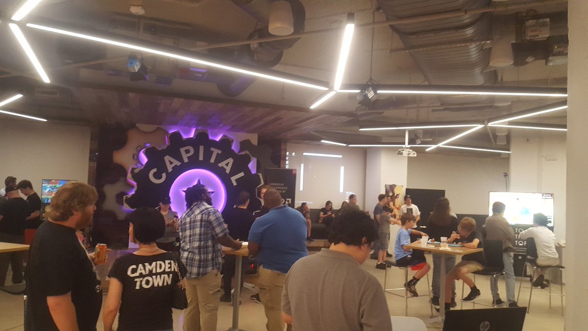 ThomasWinkley's tweet photo. Thanks to @moarKitties @teknic @TylerMakesGames and the @ATXGameDevs for showing @nic_campbellPS and I a good time. We'll be back #gamedev https://t.co/zldtg4h6jT