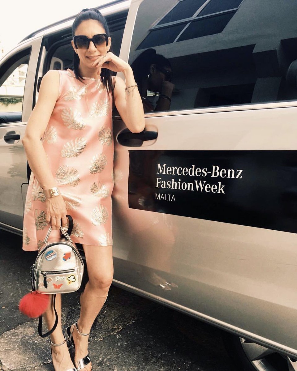 PerciusCarHire's tweet photo. Italian Fashion Blogger Paola Buonacara posing with our #Mercedes Vito during last week's @MaltaFashion Week #MFWA2017 #malta #percius https://t.co/qFJFMDETXT