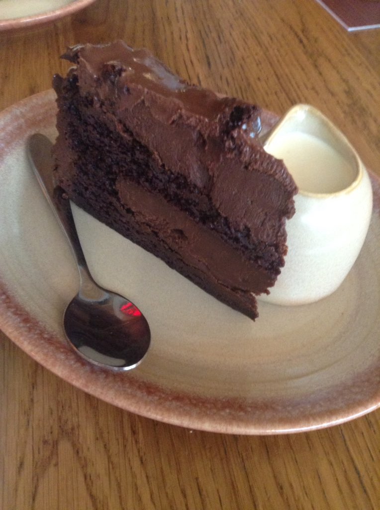 spacenycgirl's tweet photo. @jax_jp_lynch #puddingtweets Nandos chocolate cake https://t.co/qDsyQuewC3