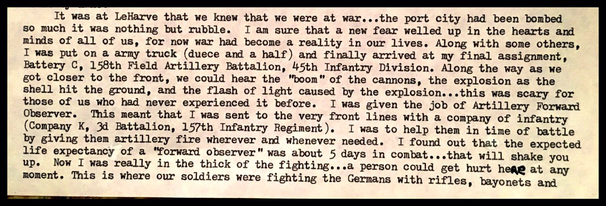 BethMooreLPM's tweet photo. I don't expect many to read this tedious print from my dad's journal but if it helps anyone to connect to Memorial Day: front lines/2 wars. https://t.co/cKt3bynhqw