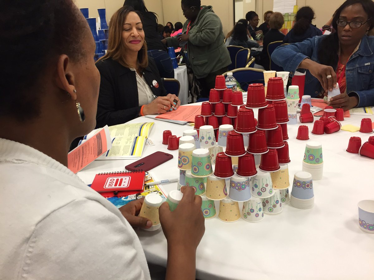 PeggyAshbrook's tweet photo. ECEs learning how to use cups to explore STEM, social-emotional, & LA, w/ Marta Jimenez from (Tyler Elem) #STEMstartsEarly @OSSEDC #DCITAC https://t.co/c5Wz3ar48p