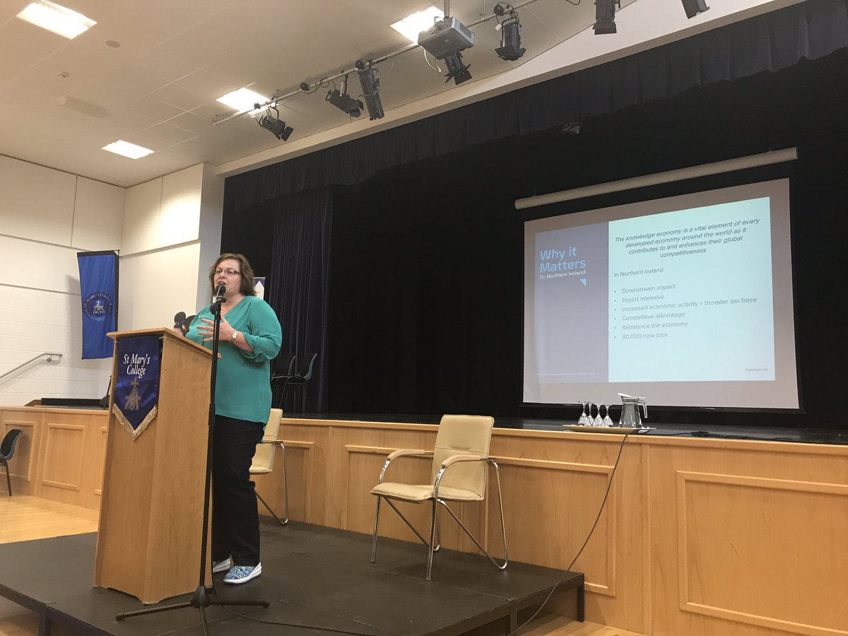 lisabeemagee's tweet photo. Design thinking a key skill to developing the NI Knowledge economy @j1lstuart @CatalystIncHQ @stmarysderry #SMDLC https://t.co/FwXZgmqpdS