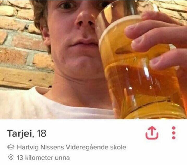 SkamLatinoA's tweet photo. Al parecer este sería el perfil de Tinder de Tarjei. https://t.co/N7j5vsx6PN