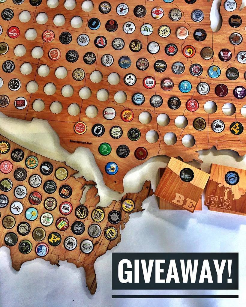 hoppy_dudes's tweet image. GIVEAWAY TIME! We teamed up with @beercapmaps to give away 3 awesome prizes. 1st - USA map. 2nd - USA tabletop map. 3rd - set of coasters. …