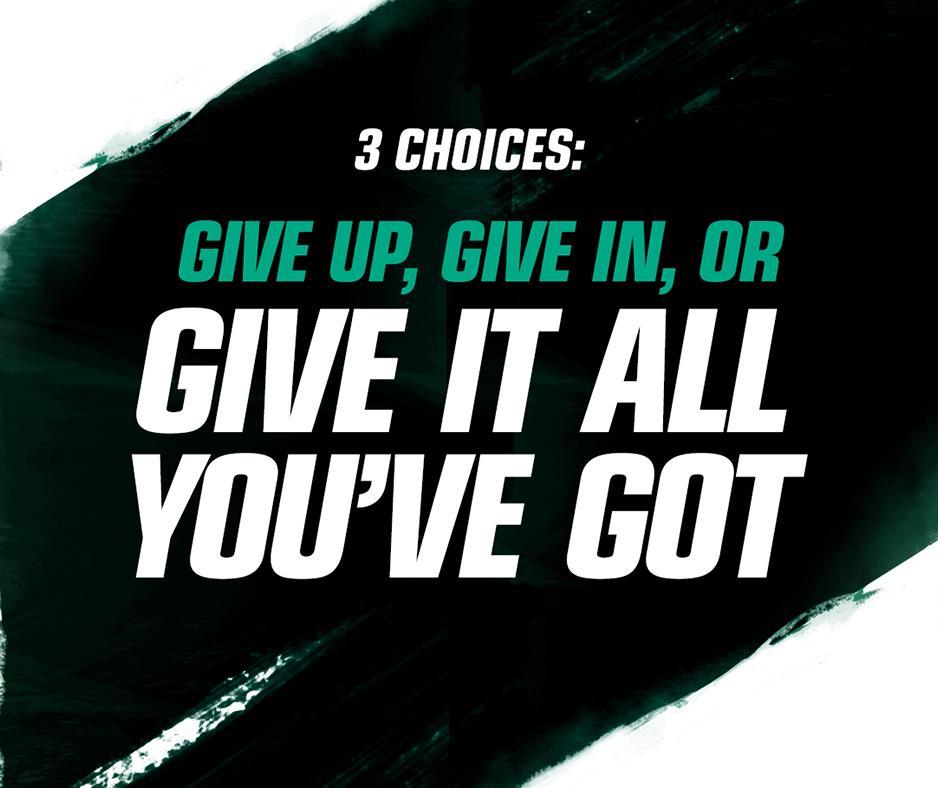 CoreDeForce's tweet image. Only you get to decide how to handle a challenge. Are you going to pack it in, or are you going to hit it as hard as you can?