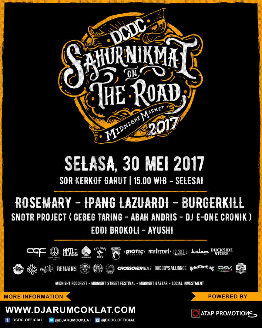 Coklatfriends Garut! Bersiap besok datang ke SOR KERKOFF. #DCDCSNOTR2017 mulai jam 3 sore. Kita seru-seruan bareng