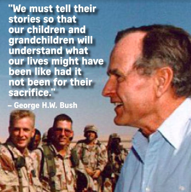 dcexaminer's tweet image. George H.W. Bush: &quot;We must tell their stories&quot; washex.am/2rxlydv #MemorialDay