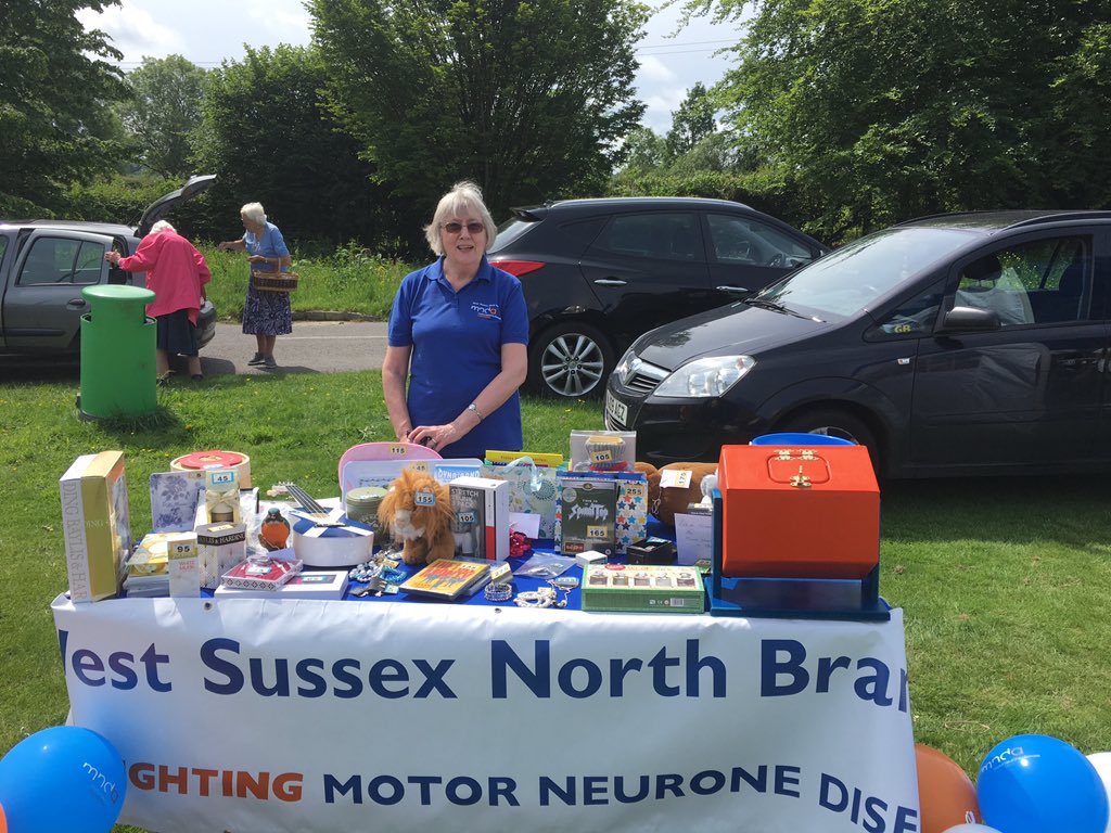 MNDwestsussex's tweet photo. We are all set at @StaplefieldVF the sun is out! #MND https://t.co/RFEIUj90Ps