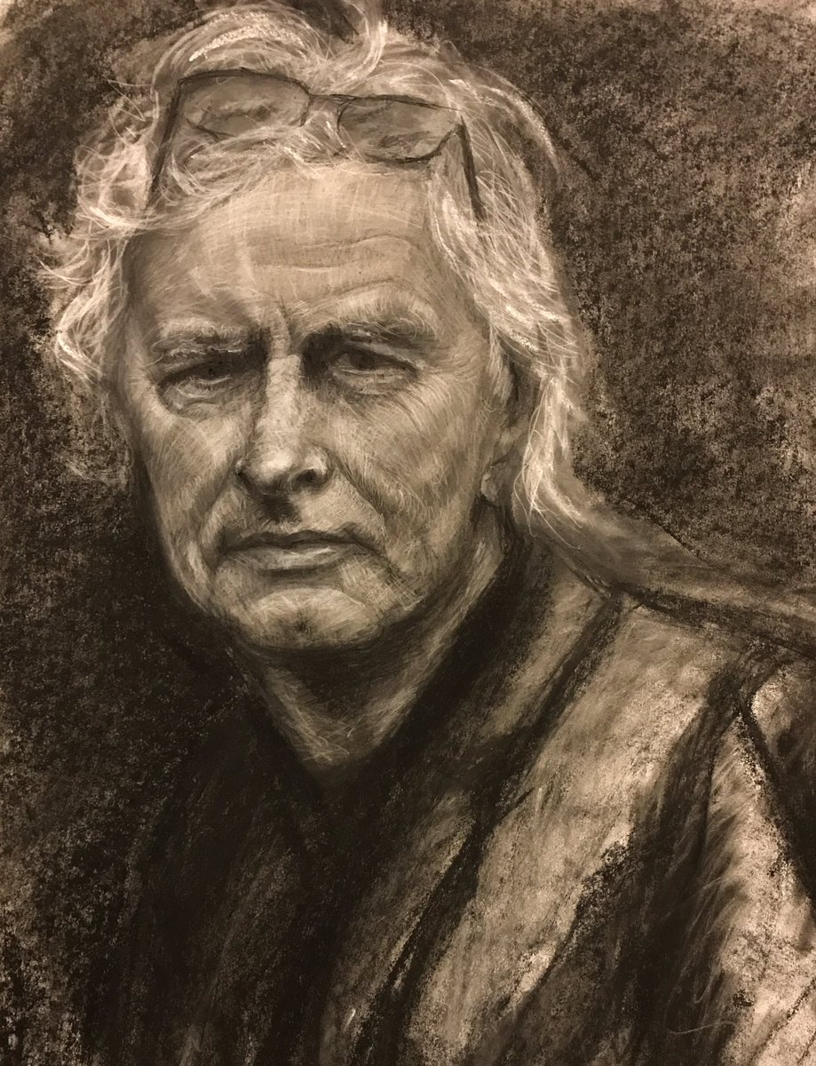 Juliamjane's tweet photo. Herman for @JKPortraitParty #charcoalportrait https://t.co/B8iqMlE4AG