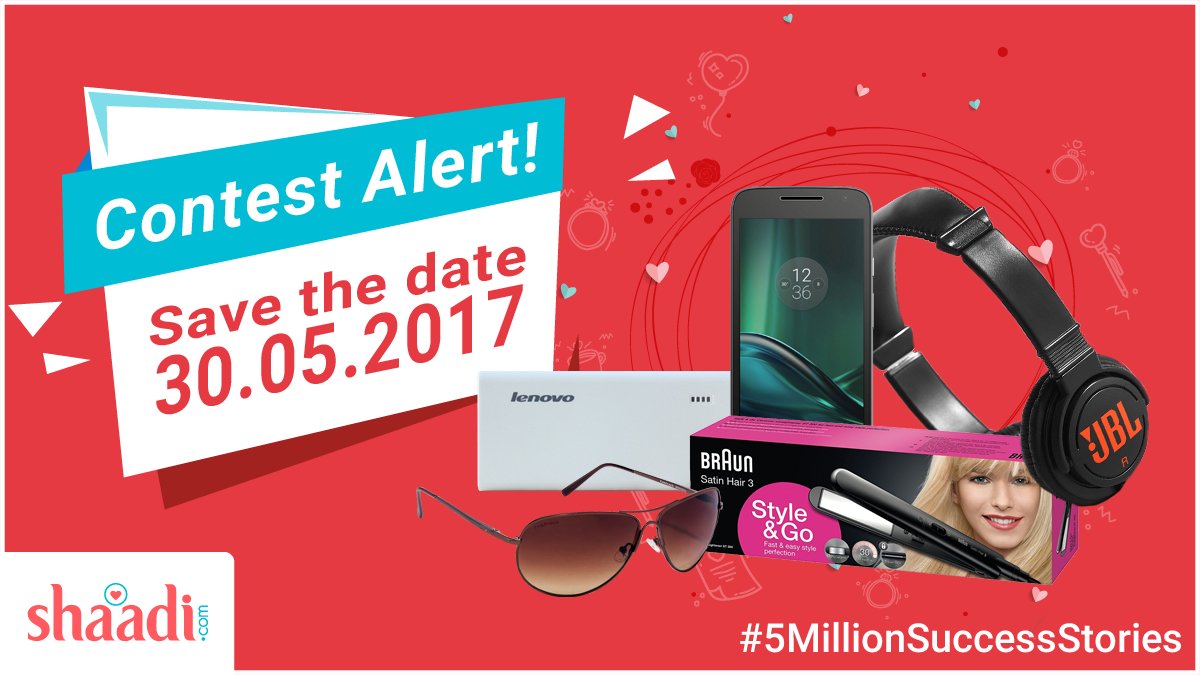 ShaadiDotCom's tweet photo. Hottest trends! #RT😍

#5millionSuccessStories 
#Sangamithra
#RailVikaske3Saal
#ThugsOfHindostan
#ICSE
#DJsecondSingle https://t.co/yULcD0QLWc