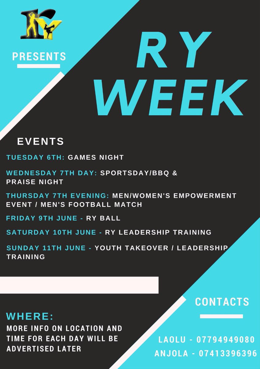 RYNotts's tweet photo. 📣RY week is almost here! And its jam packed, we have something for you every night and then end with the infamous RY ball 💃🏾 https://t.co/7x8SOWHQAJ
