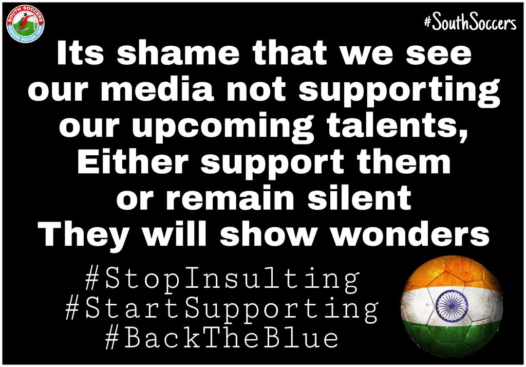 south_soccers's tweet photo. #StopInsulting #StartSupporting #BackTheBlue #IndianFootbal #AIFF
#SouthSoccers #DieHardSoccerFans https://t.co/zzlTmi4K8Y