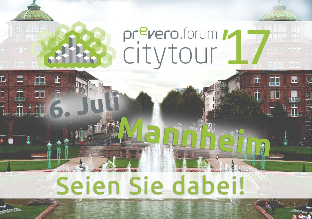 SaschaAlber's tweet photo. Verpassen Sie nicht unseren #citytour Stopp am 6. Juli in #Mannheim https://t.co/Aoonjubvz4 #preveroevents https://t.co/IByShalhaU