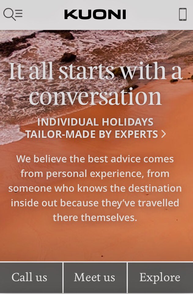 It all starts with a conversation. Individual holidays tailor-made by experts. 
kuoni.co.uk
#travel #Kuoni
