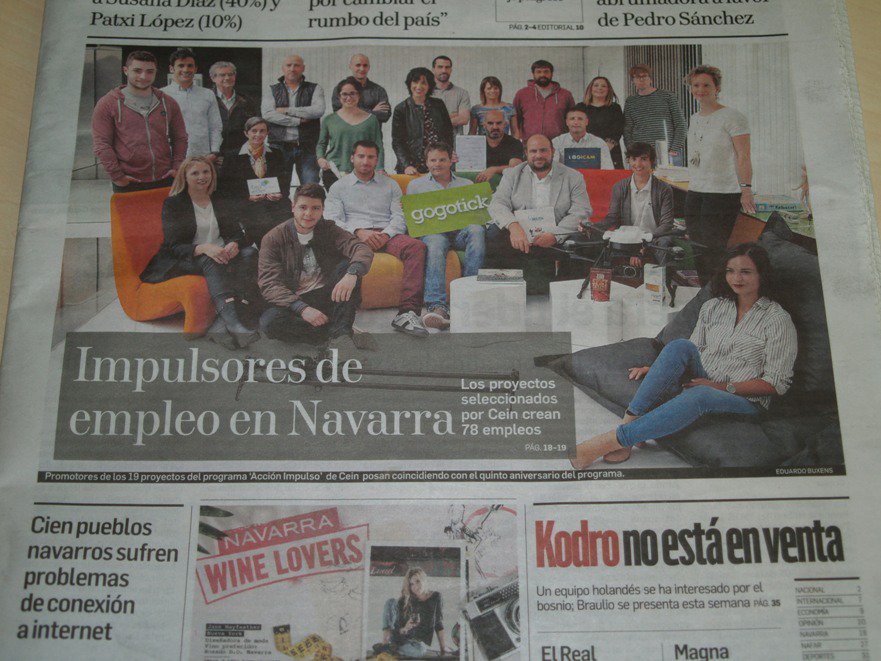 ceinnavarra's tweet photo. El programa #ImpulsoEmprendedor y los proyectos de todas sus ediciones, hoy en @DiariodeNavarra  impreso. Un reportaje de @rubenelizari https://t.co/lWtuA16wZt
