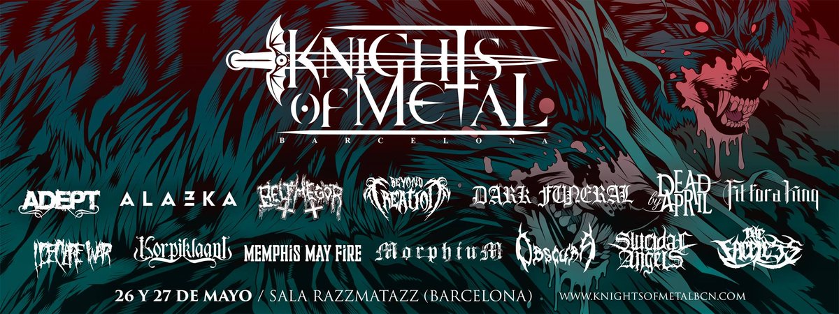 ¡Este fin de semana Knights of Metal! 🤘 Tenemos muchas ganas de música y de veros a tod@s!
Entradas aquí: buff.ly/2qNRKq2