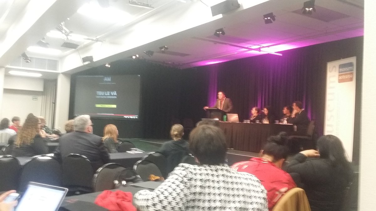 JahRii's tweet photo. Panel addressing Pasifika perspectives on inclusion. Weaving the fine mat of "diversity in a diverse city" #ReubenFriend  #TeuLeVa #MA17NZ https://t.co/dT3yjrNOFf