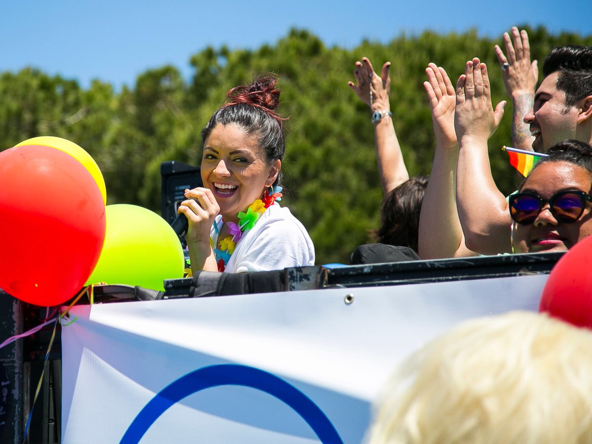 LongBeachCity's tweet photo. Some of our Councilmembers earlier today at the #LongBeachPrideParade standing for unity. ๐โค๏ธ๐๐๐ https://t.co/MfkXyUzIyU