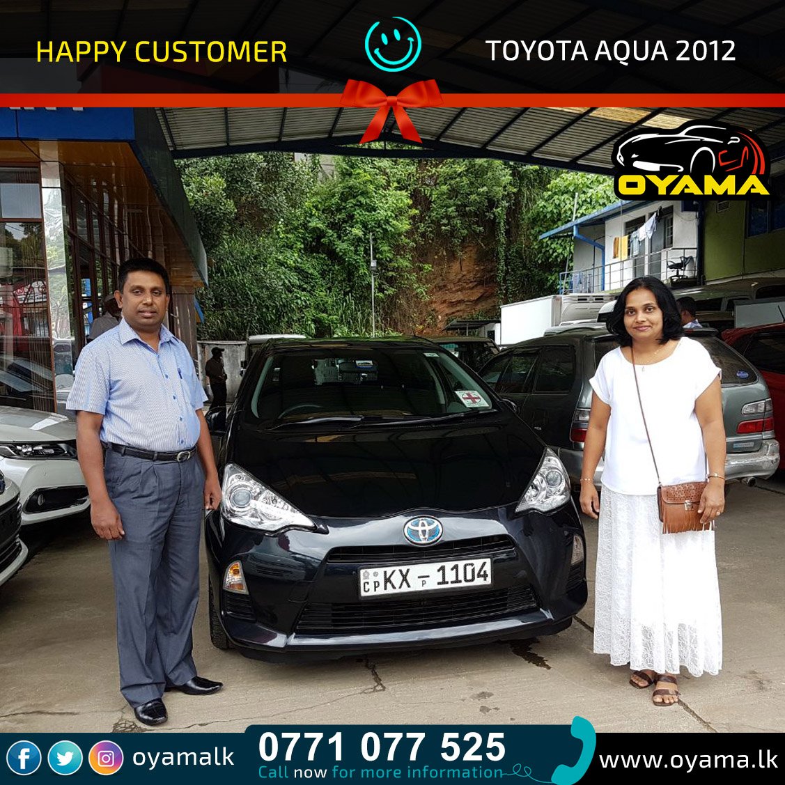 oyamalk's tweet photo. Happy Customer From #Katugastota 😀#Toyota Aqua 2012
#oyama #oyamakandy #kandy #happylankans #photooftheday #picoftheday https://t.co/jEp5GmNPKa