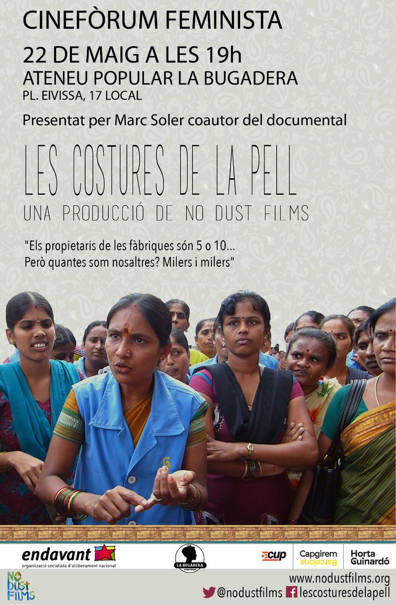 CUPHortaGuinard's tweet photo. A les 19h projectarem 'Les costures de la pell' a l'AP La Bugadera.

Ho presentarà el seu coautor, @noempreguntis 

Us hi esperem! https://t.co/eNnIZGWAEt