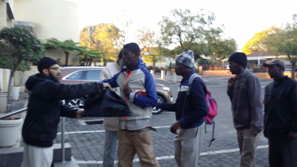 Mission_MercySA's tweet photo. Mission of Mercy handing out winter packs to the needy at Greenside mosque#MOM2017#COMMUNITY https://t.co/LTCEAYqODT