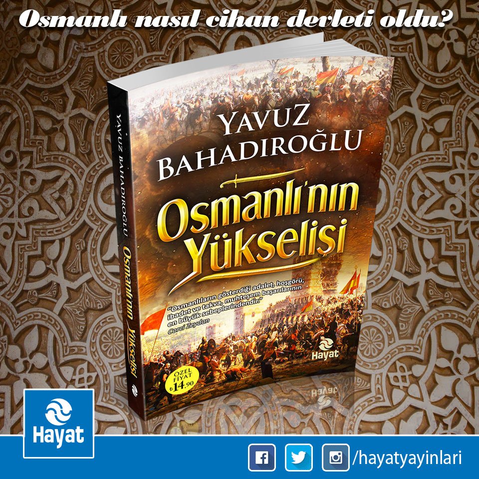 HayatYayinlari's tweet photo. 28 Mayıs Pazar saat 23:59'a kadar gönderiyi RT eden 3 takipçimize 'Osmanlı'nın Yükselişi' isimli kitap hediye!
Bol şanslar ☺☺ https://t.co/ptUDzOLJfY