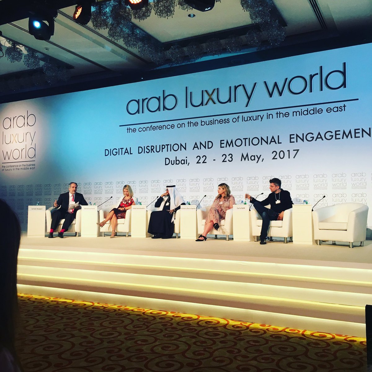 Gehanam's tweet photo. #harrods #MIT #lambart #KAEC all part of panel on #futureofretail innovation is steeped in heritage  #arabluxuryworld17 #uksauditrade https://t.co/zsWgvPG9LJ