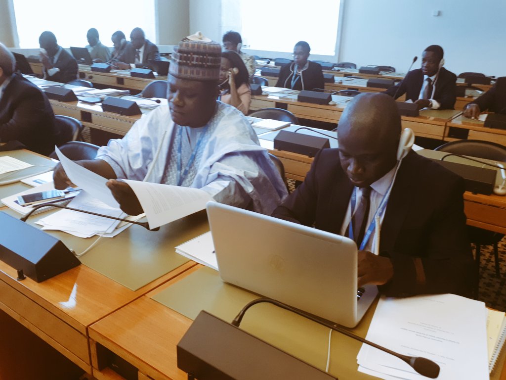 SOMLPforR's tweet photo. National Program Manager SOMLPforR, Dr. Kana w/ @DGatNAFDAC &amp; Dr. Audu engage HMH @IsaacFAdewole on #Nigeria agenda ahead of #WHA70 meetings https://t.co/G8G0XcPPIR