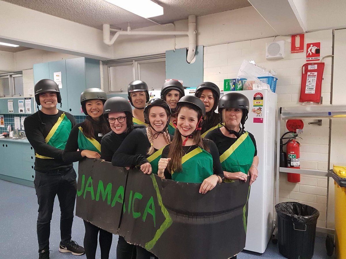 We were asked to wear our favorite sporting team colours mufti day! So we chose the Jamaican bob sled team <a href="/CabraPS/">Cabramatta PS</a> @YrOneCabraPS